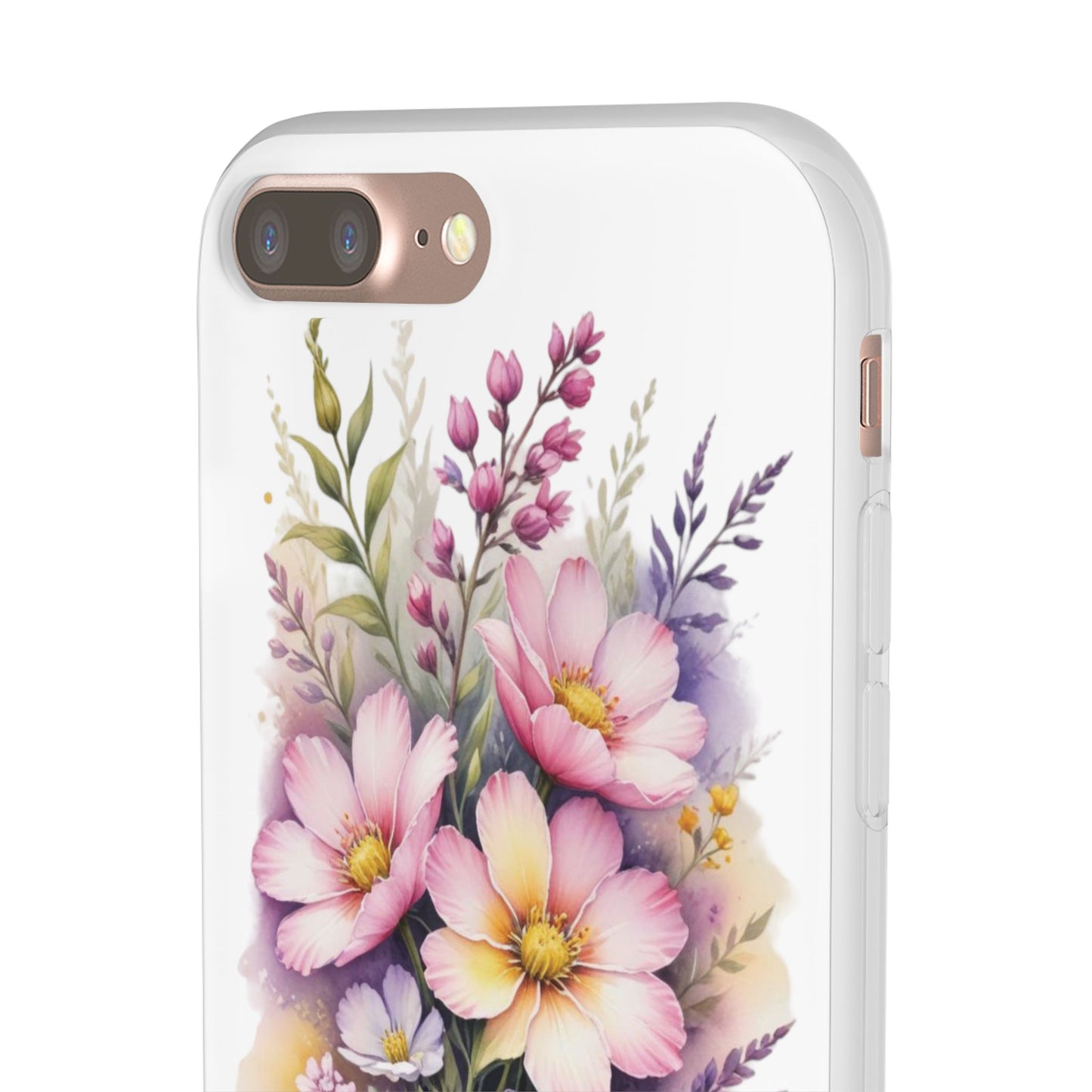 "Blossoming Beauty: Elegant Floral Flexi Phone Case"