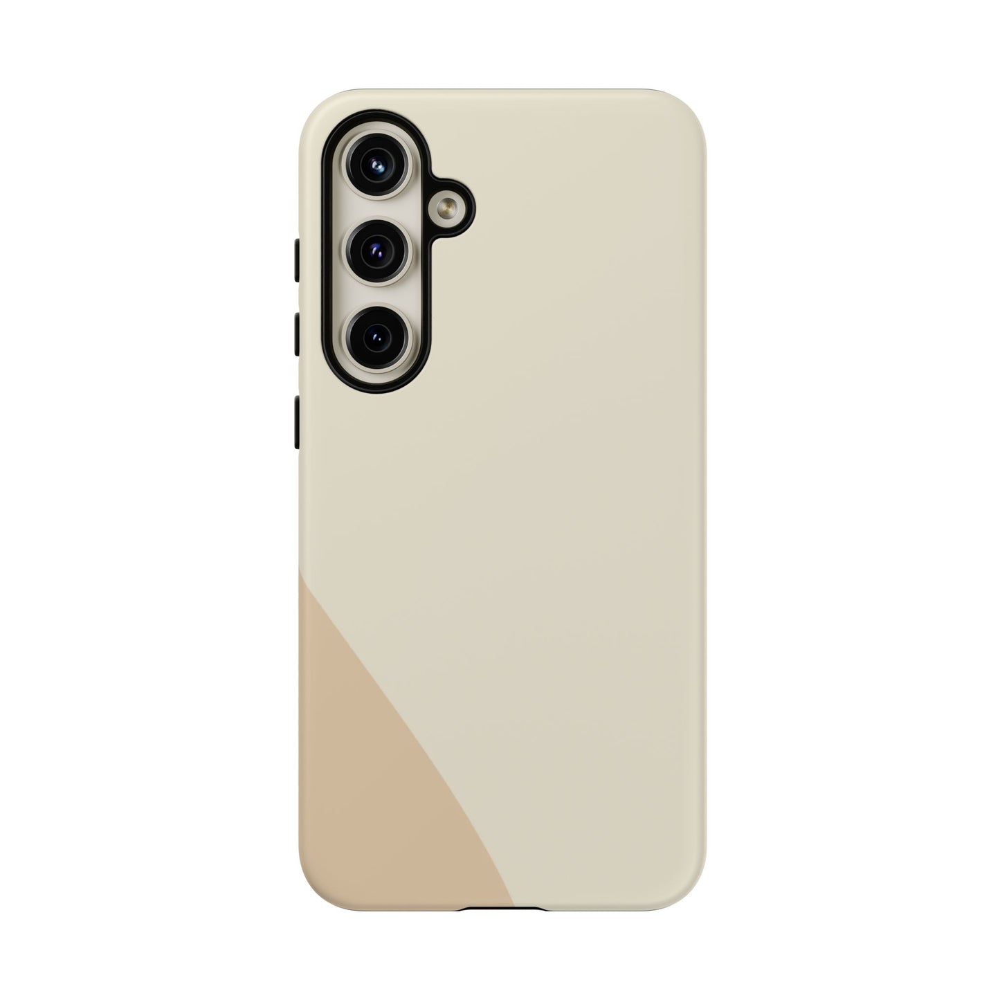 Minimalist Two-Tone Beige Tough Phone Case