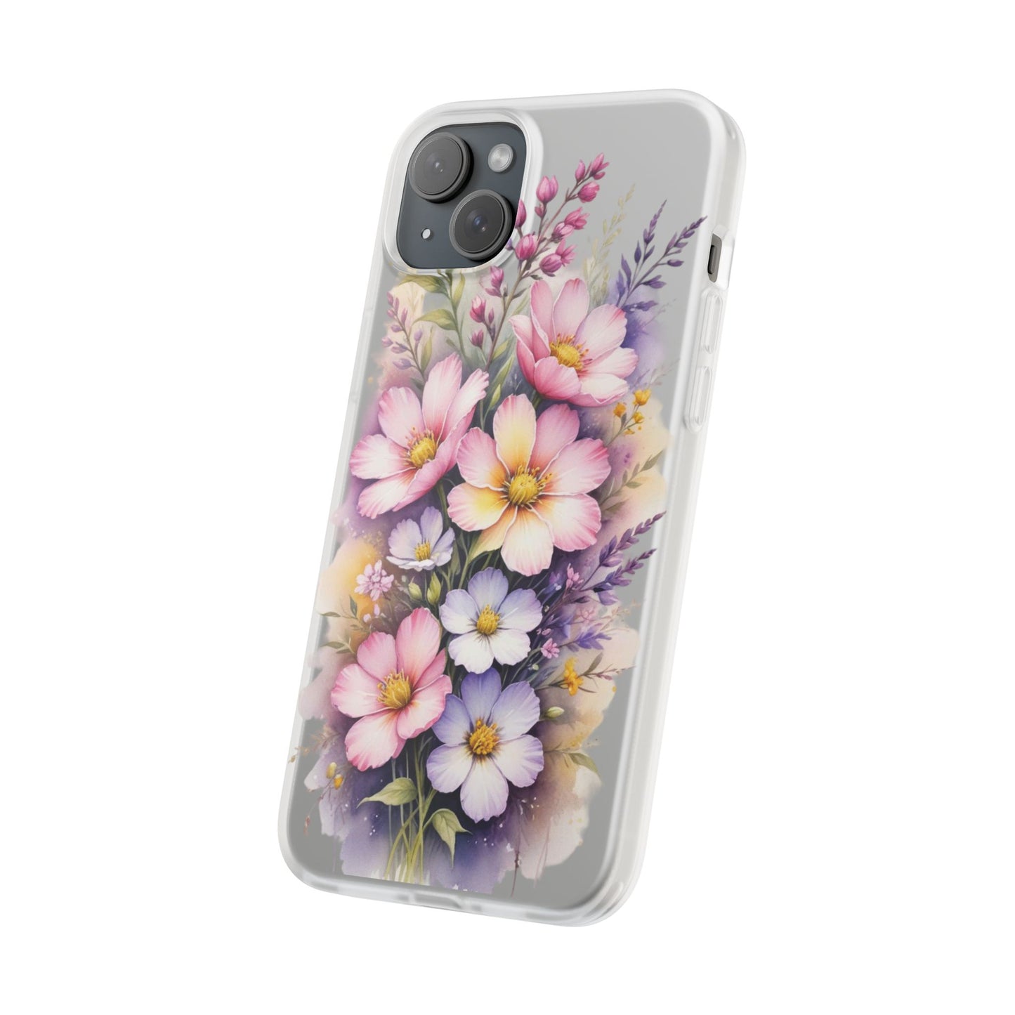 "Blossoming Beauty: Elegant Floral Flexi Phone Case"