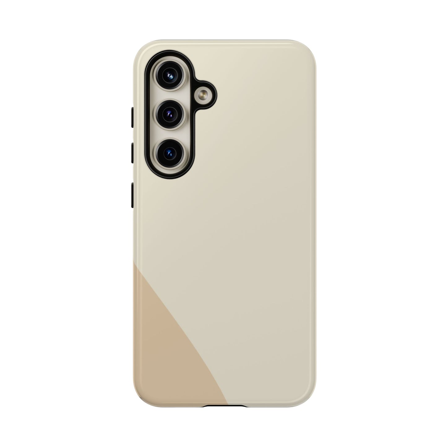 Minimalist Two-Tone Beige Tough Phone Case