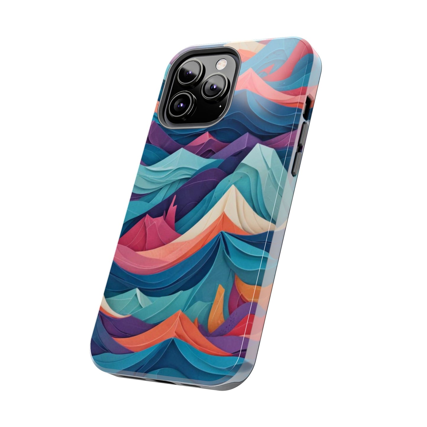 Aqua Turquoise Fabric Pattern –Tough Phone Case