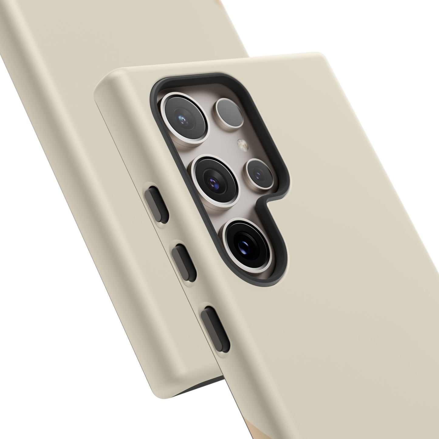 Minimalist Two-Tone Beige Tough Phone Case