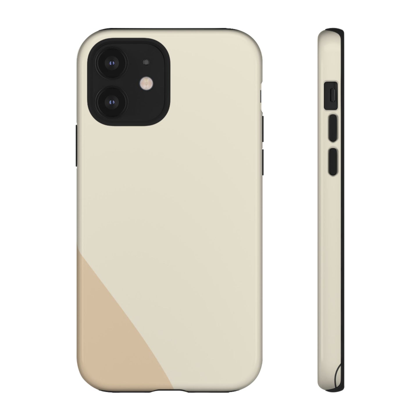 Minimalist Two-Tone Beige Tough Phone Case