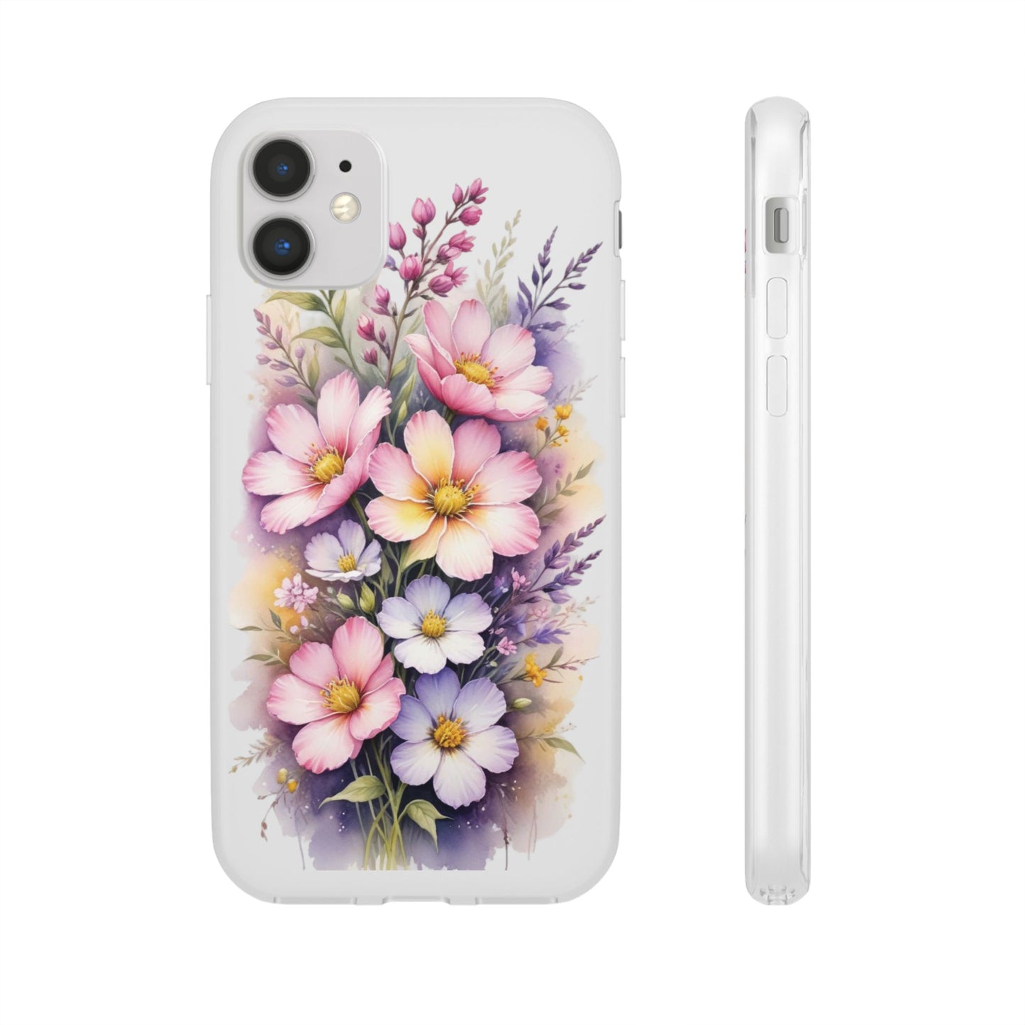 "Blossoming Beauty: Elegant Floral Flexi Phone Case"