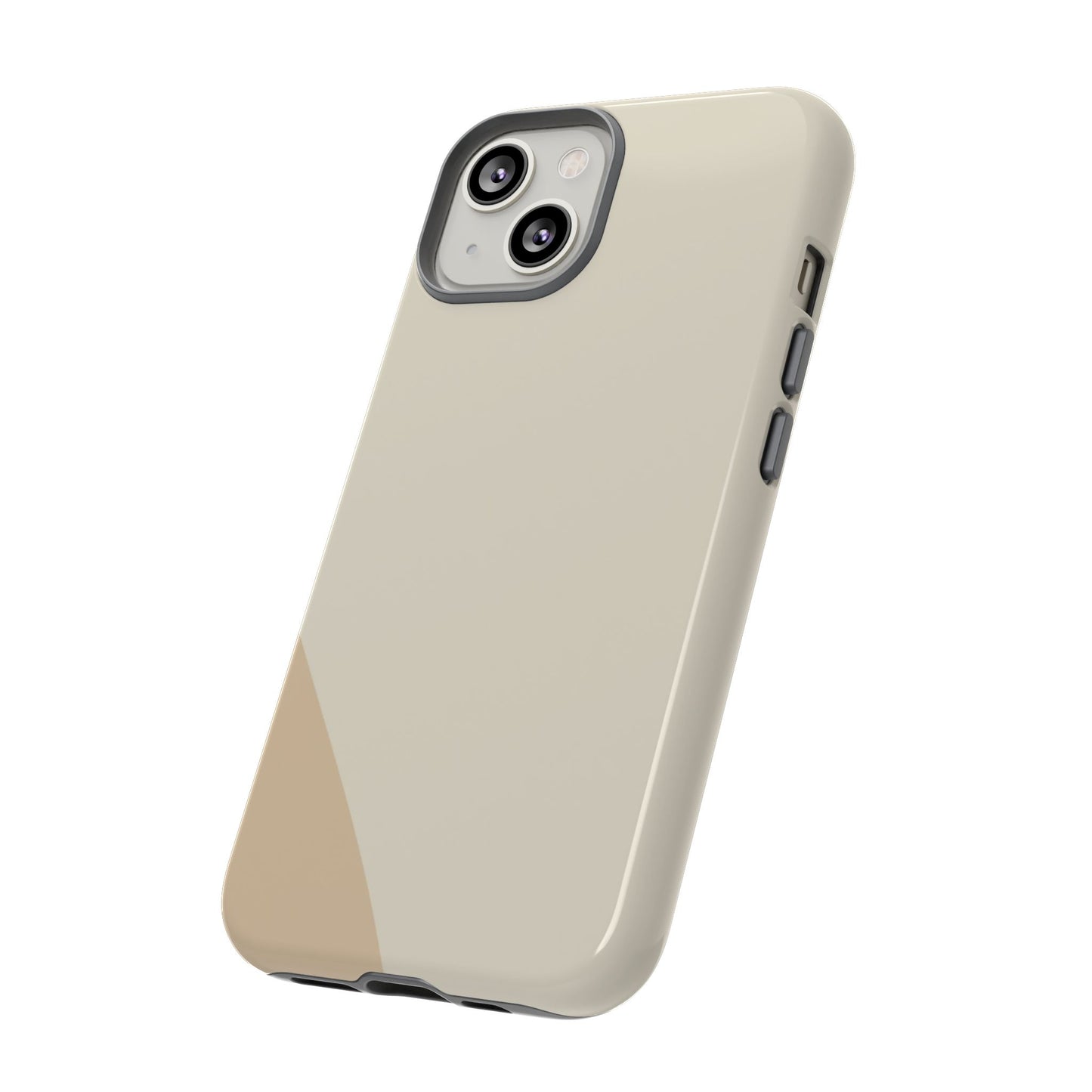 Minimalist Two-Tone Beige Tough Phone Case