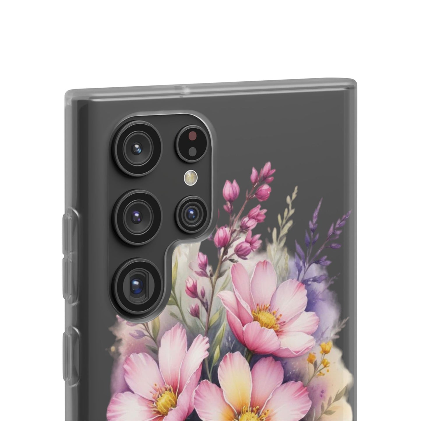 "Blossoming Beauty: Elegant Floral Flexi Phone Case"