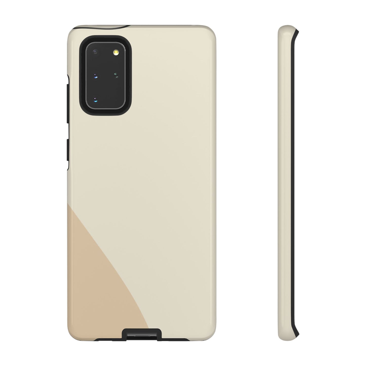 Minimalist Two-Tone Beige Tough Phone Case