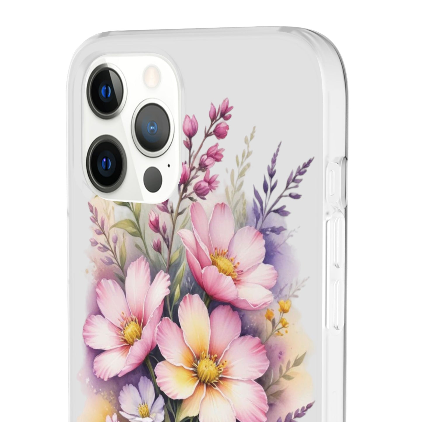 "Blossoming Beauty: Elegant Floral Flexi Phone Case"