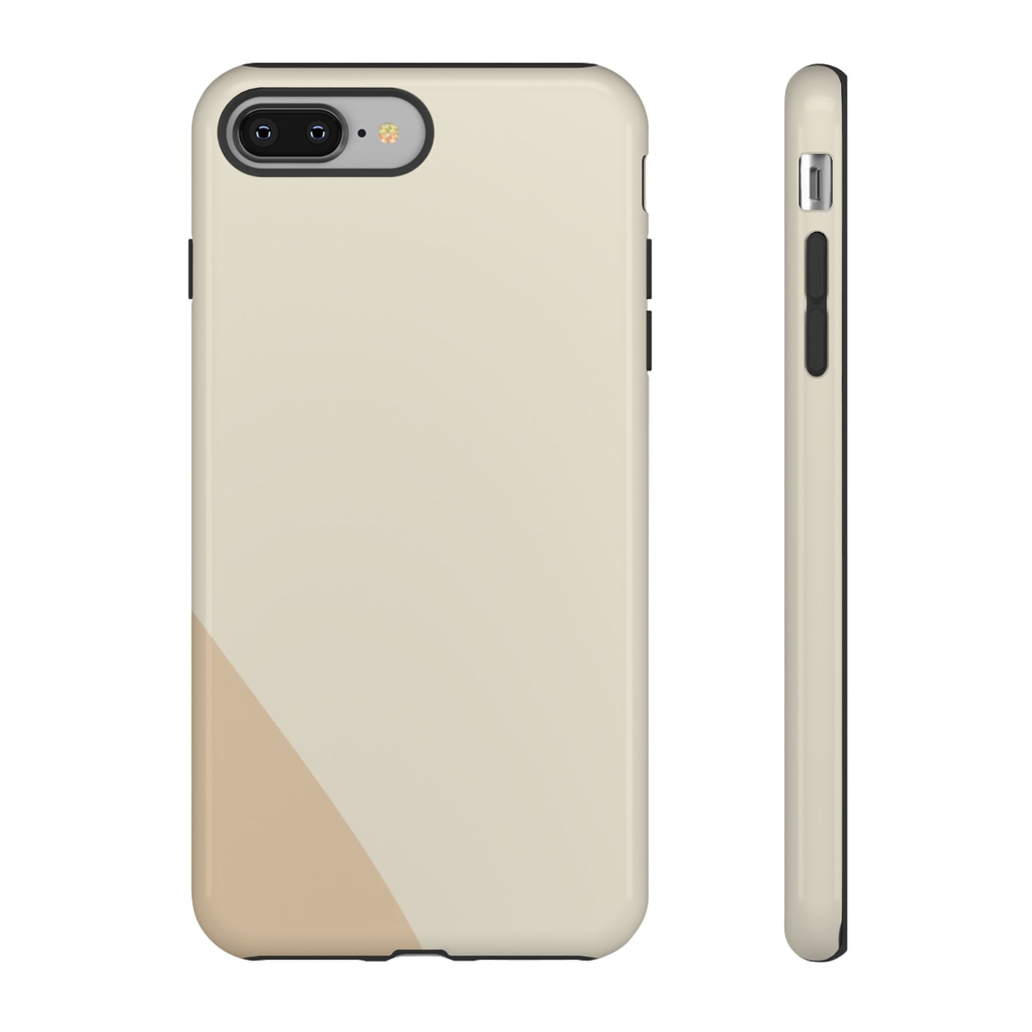 Minimalist Two-Tone Beige Tough Phone Case