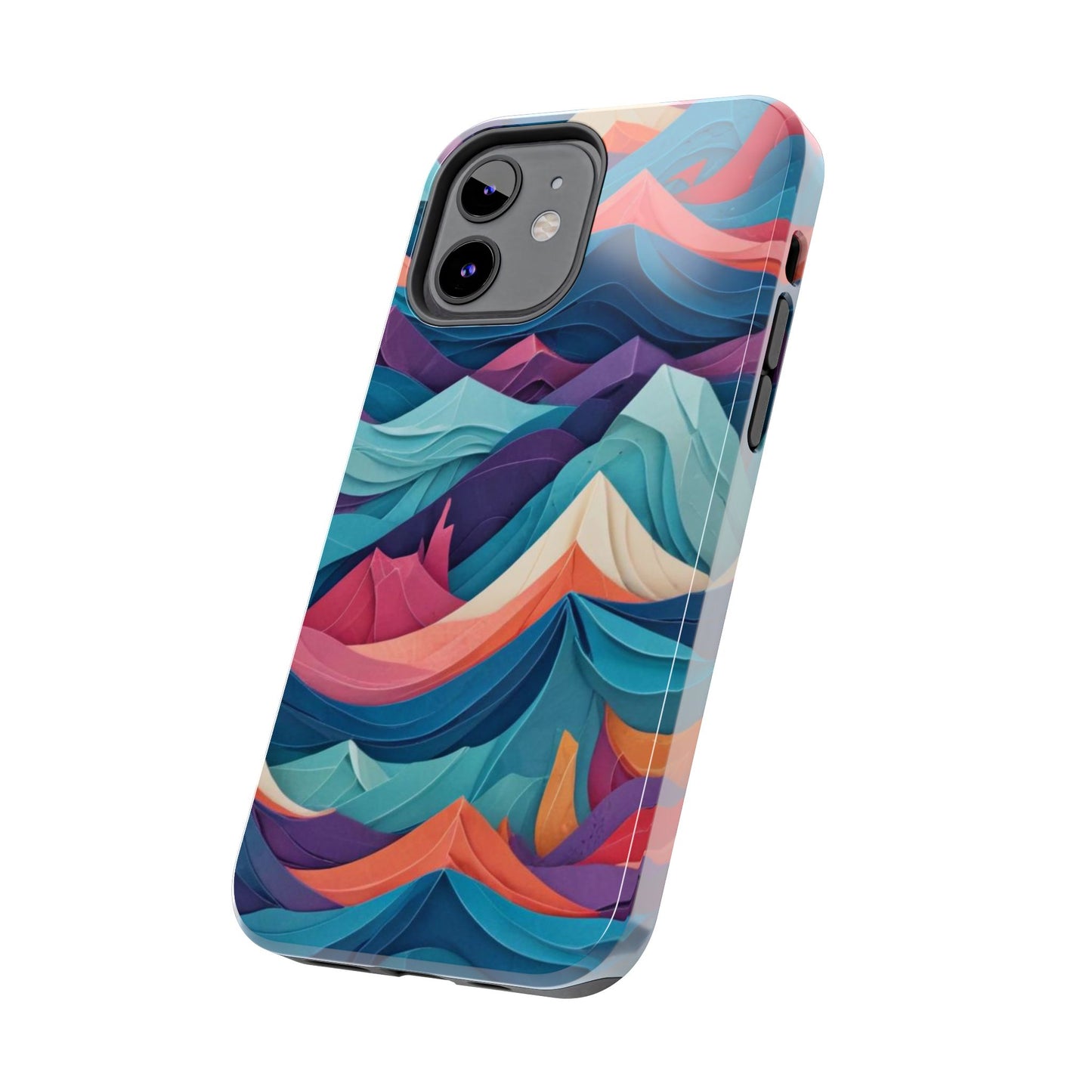 Aqua Turquoise Fabric Pattern –Tough Phone Case