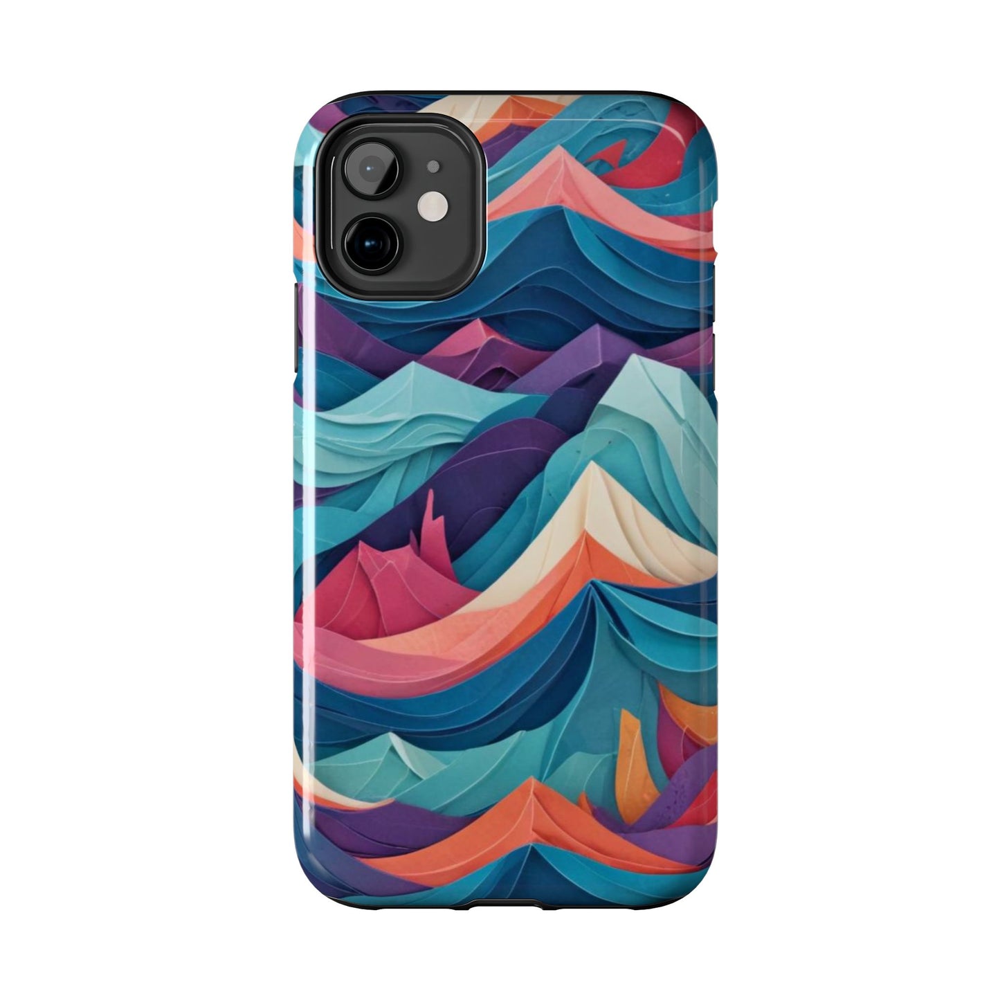 Aqua Turquoise Fabric Pattern –Tough Phone Case