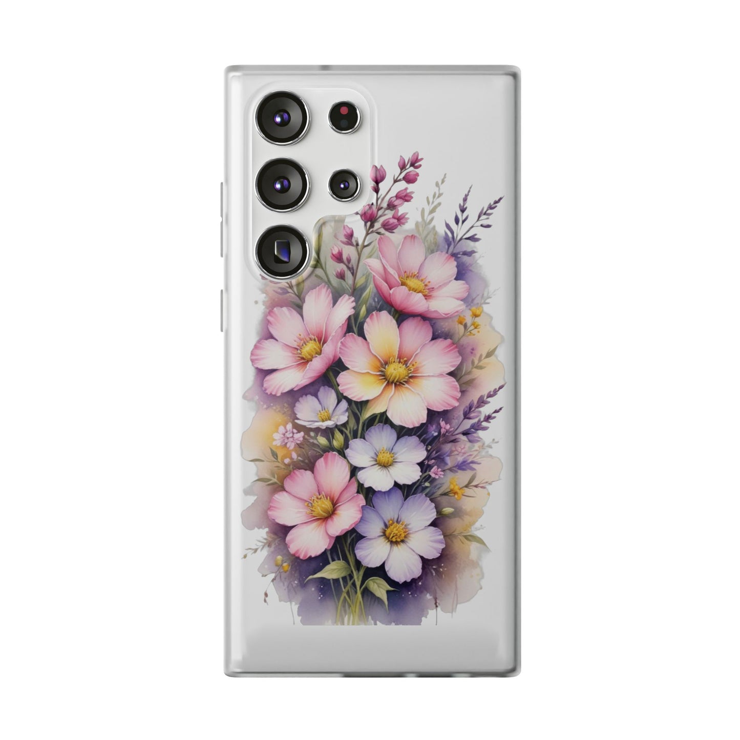 "Blossoming Beauty: Elegant Floral Flexi Phone Case"