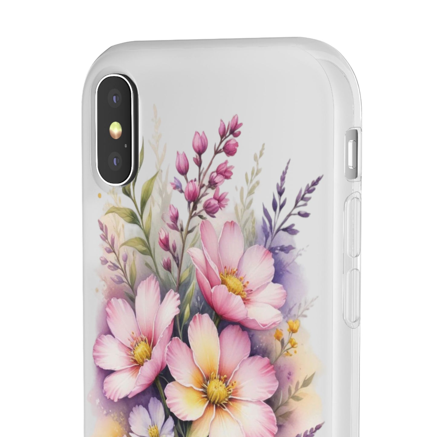 "Blossoming Beauty: Elegant Floral Flexi Phone Case"