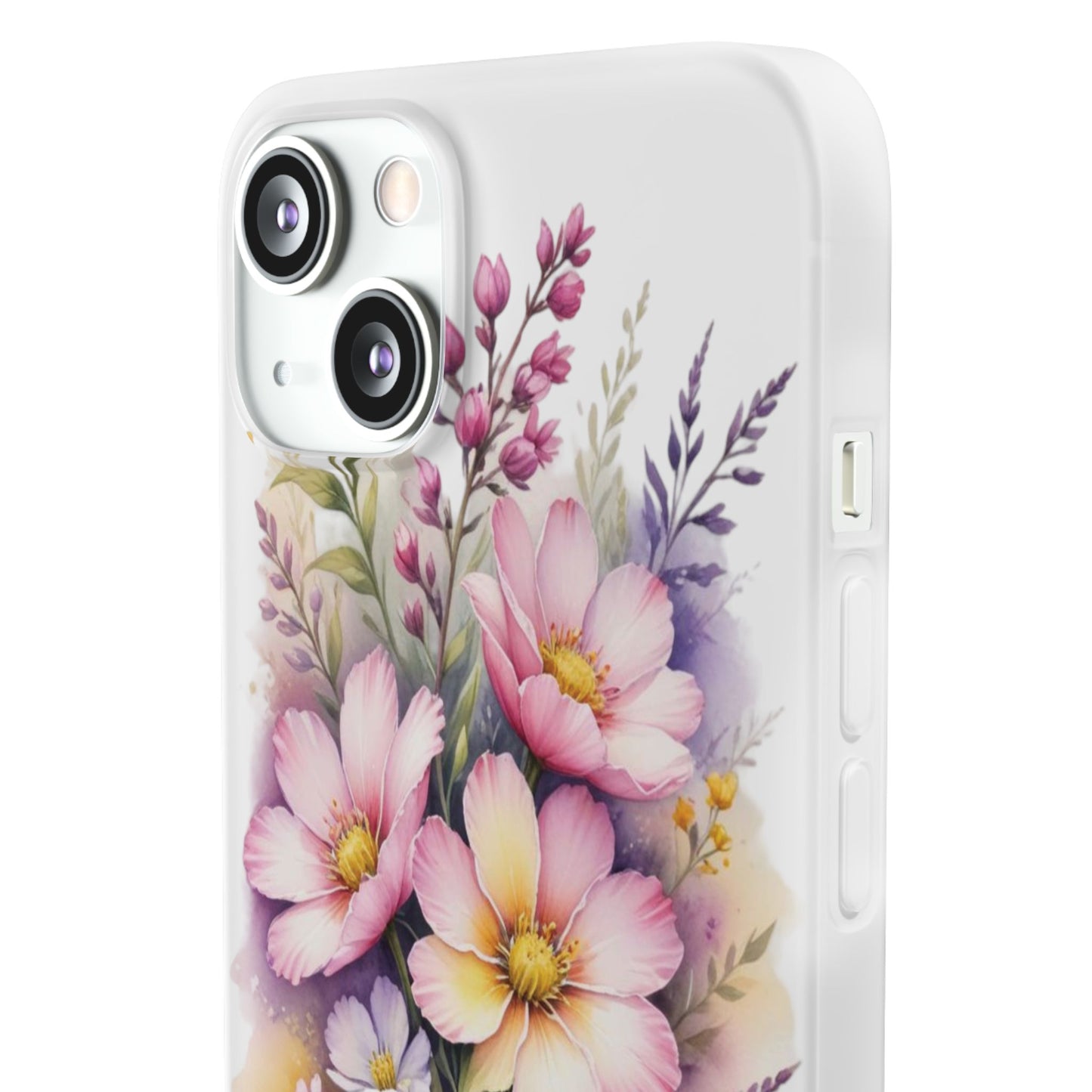 "Blossoming Beauty: Elegant Floral Flexi Phone Case"