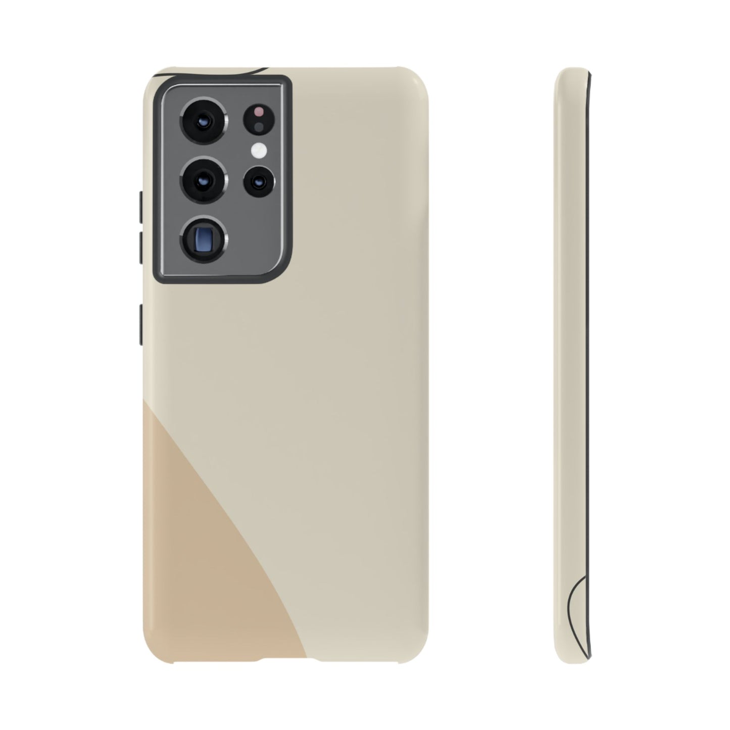 Minimalist Two-Tone Beige Tough Phone Case