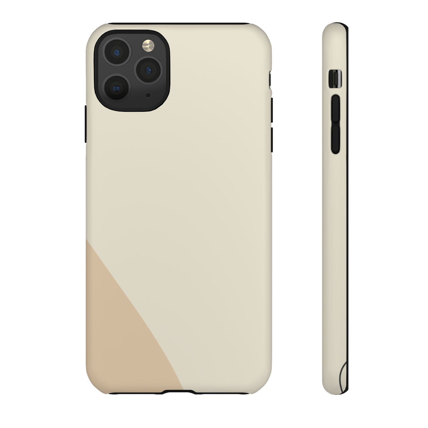 Minimalist Two-Tone Beige Tough Phone Case