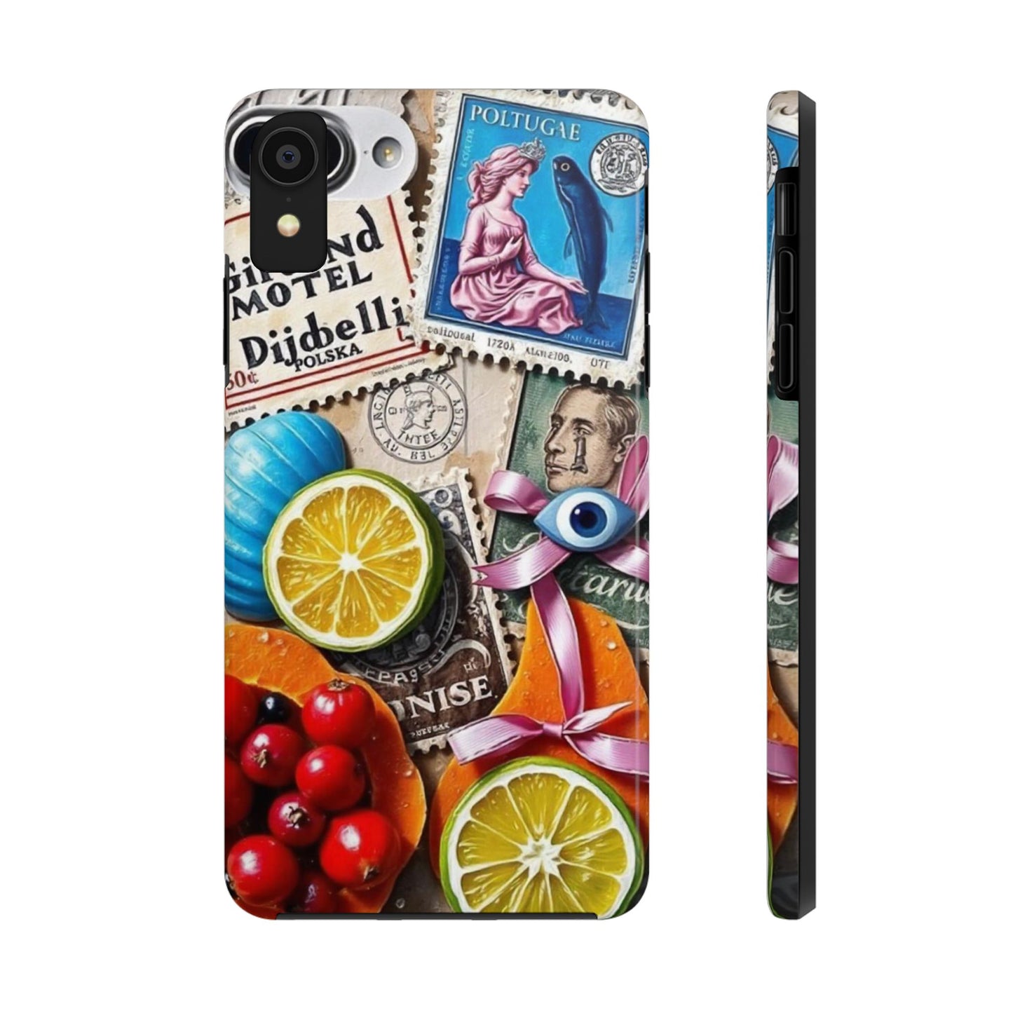 "Vibrant Collage: Travel, Culture, and Citrus Tough Phone Case"