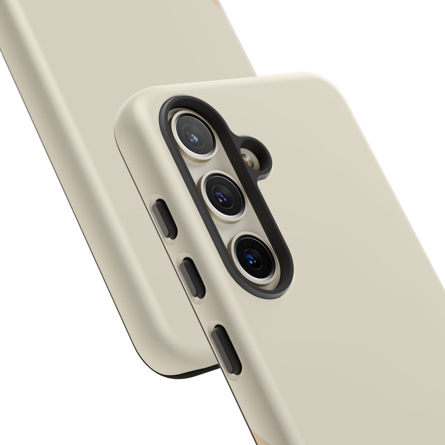 Minimalist Two-Tone Beige Tough Phone Case