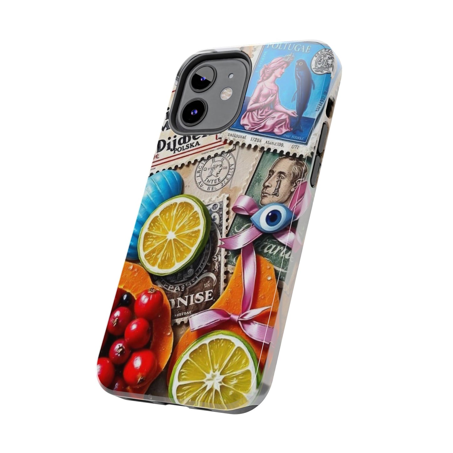 "Vibrant Collage: Travel, Culture, and Citrus Tough Phone Case"