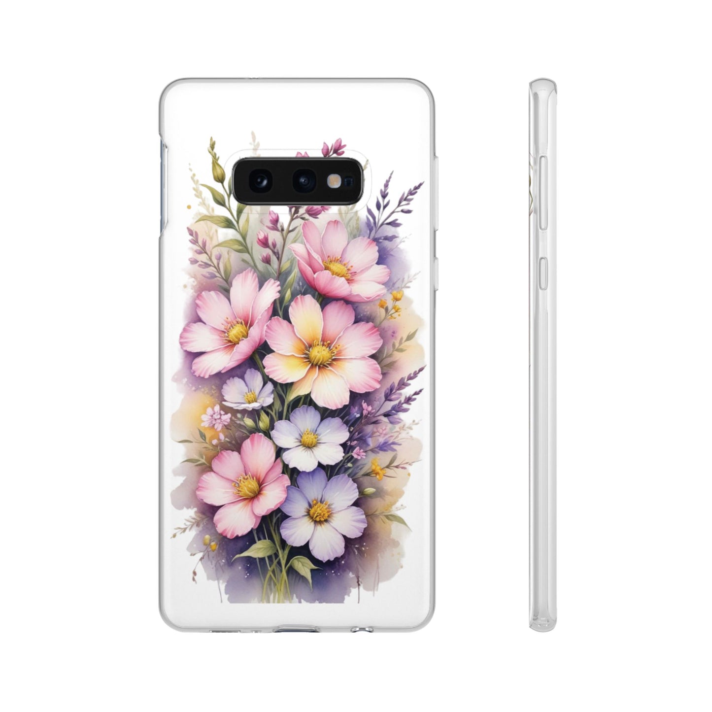 "Blossoming Beauty: Elegant Floral Flexi Phone Case"