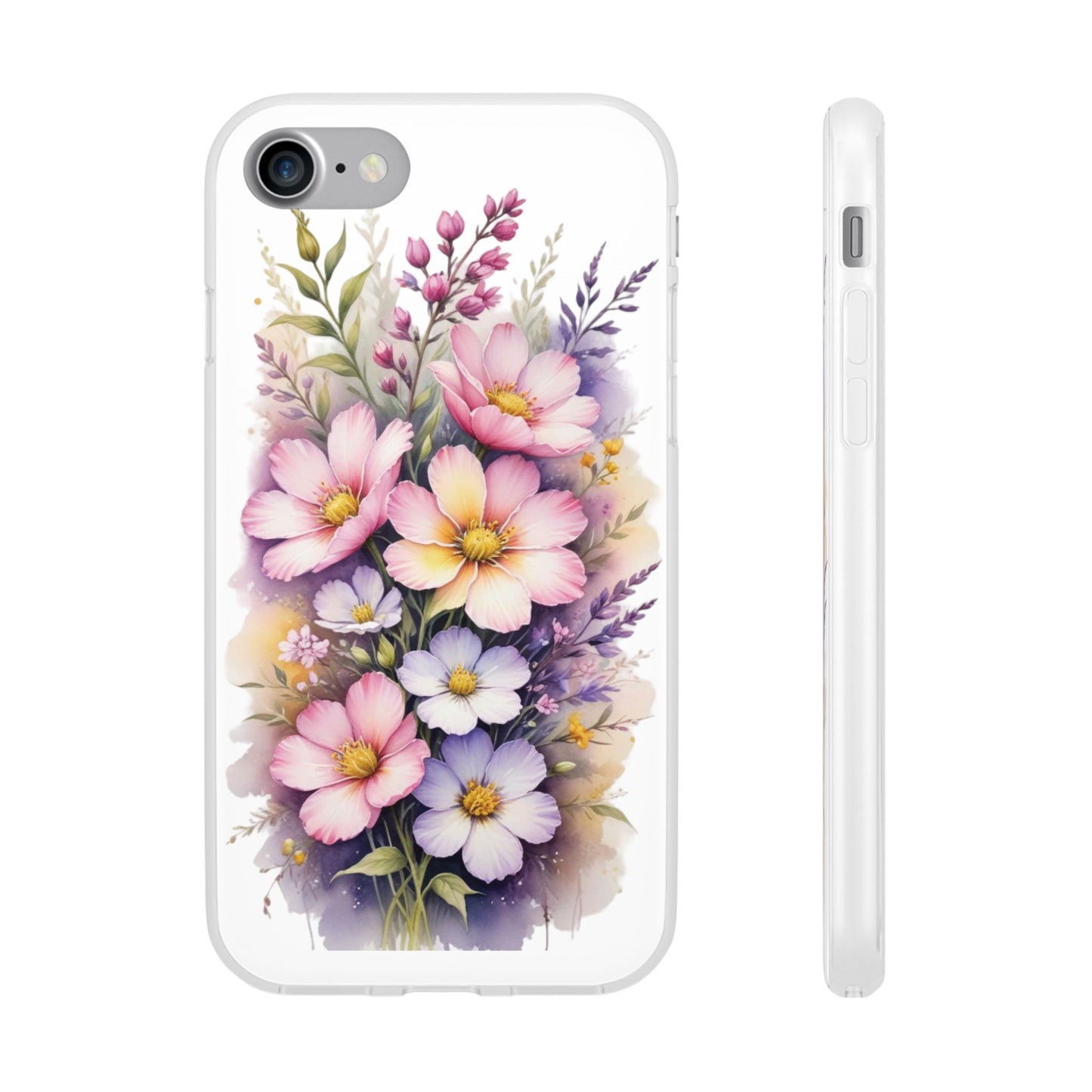 "Blossoming Beauty: Elegant Floral Flexi Phone Case"