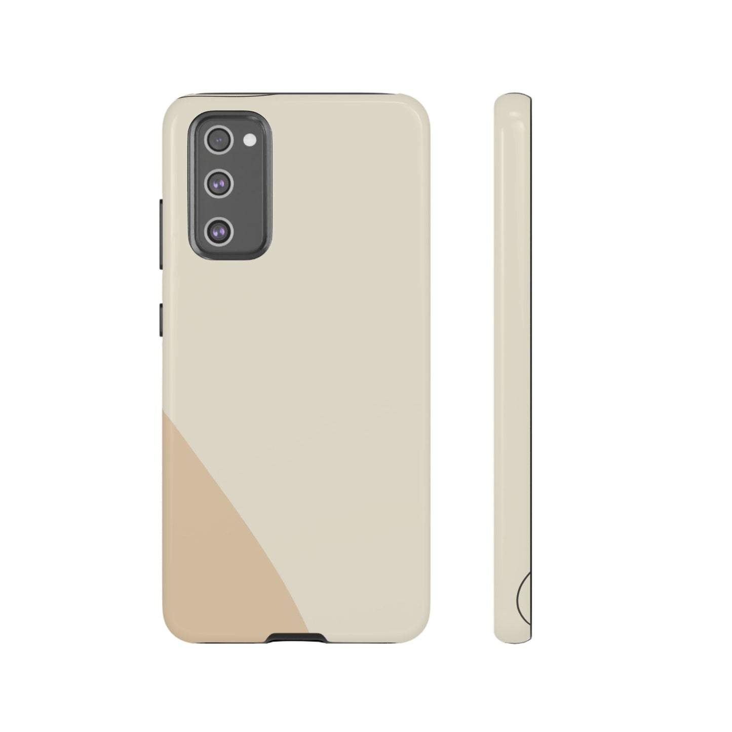 Minimalist Two-Tone Beige Tough Phone Case