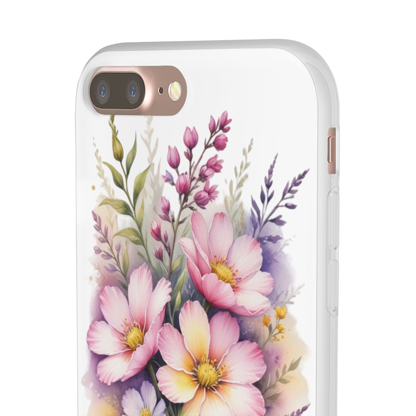 "Blossoming Beauty: Elegant Floral Flexi Phone Case"