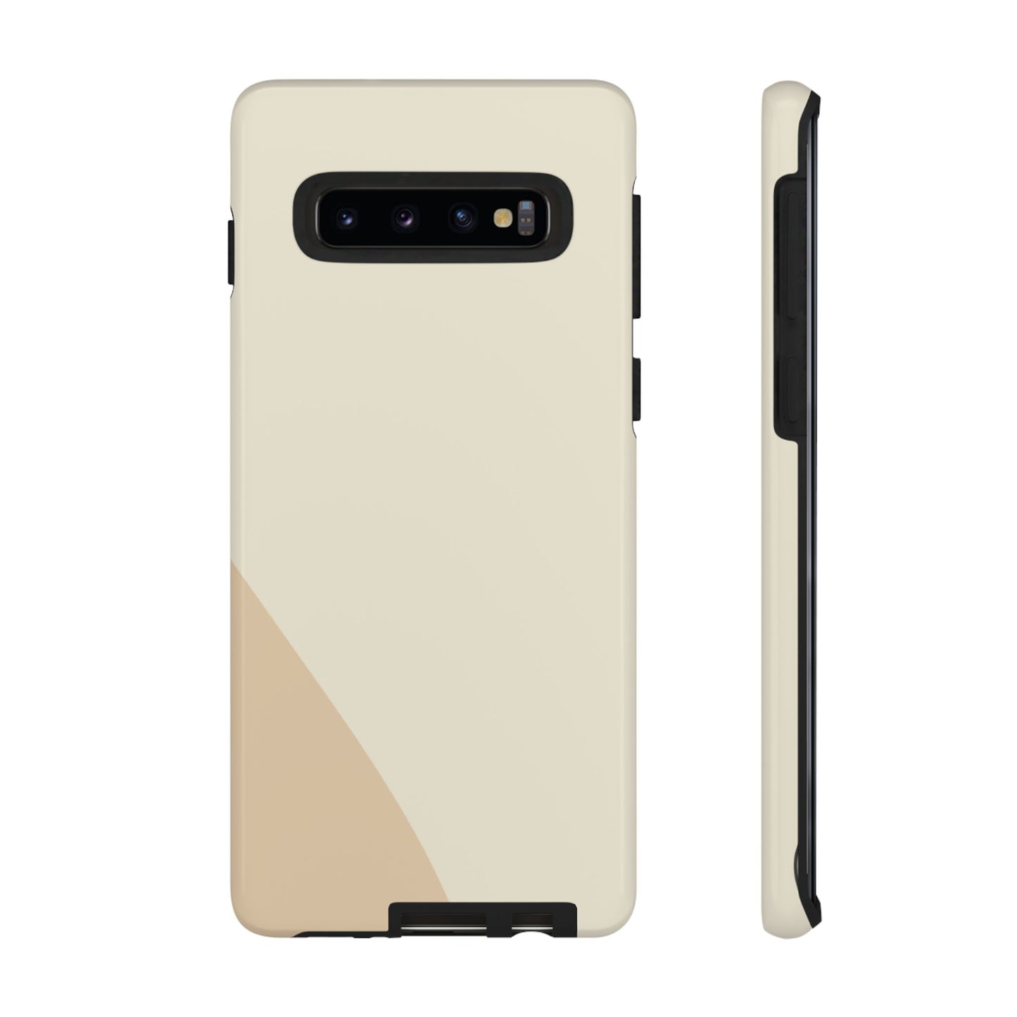 Minimalist Two-Tone Beige Tough Phone Case