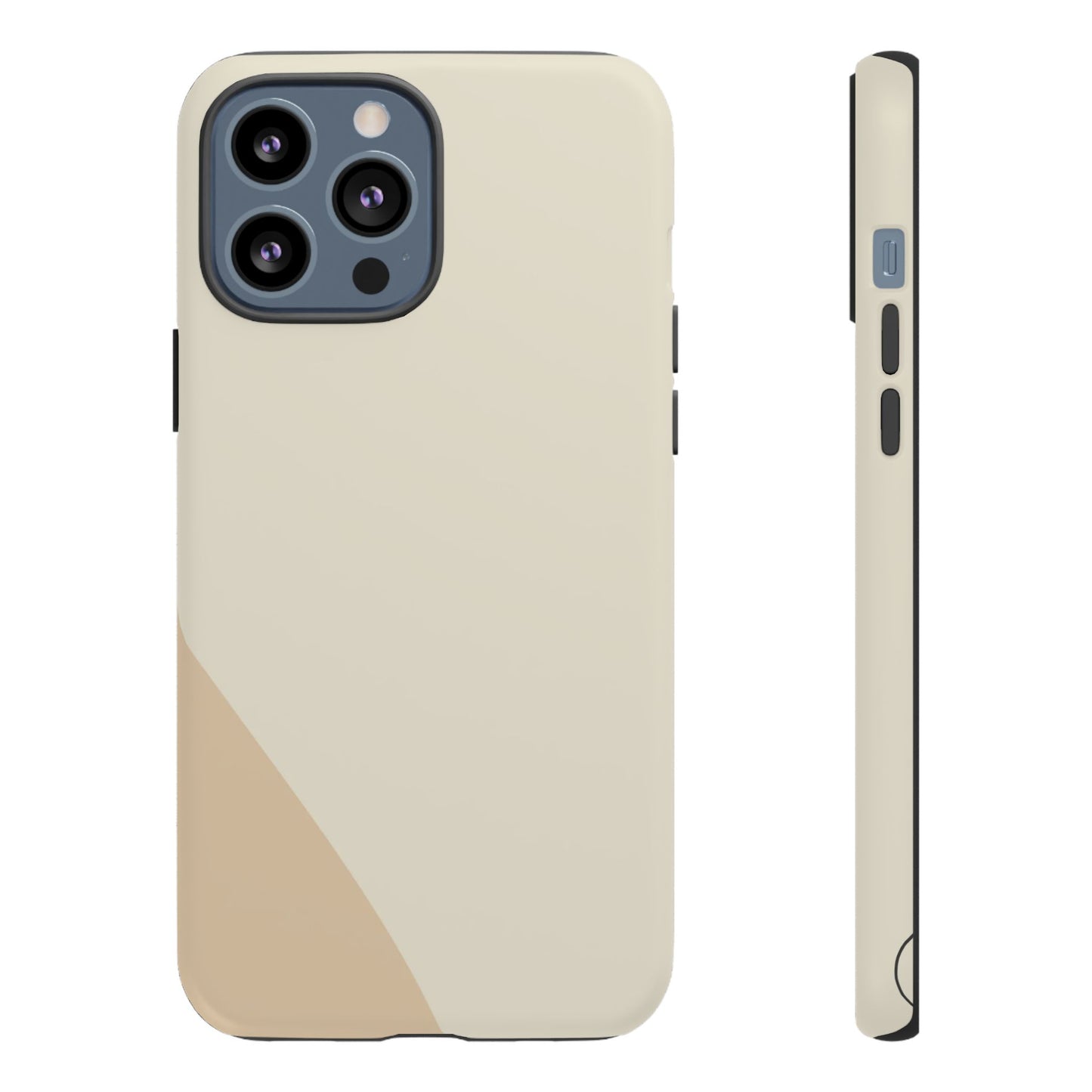 Minimalist Two-Tone Beige Tough Phone Case