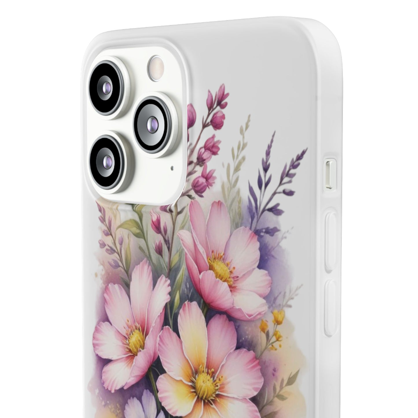 "Blossoming Beauty: Elegant Floral Flexi Phone Case"