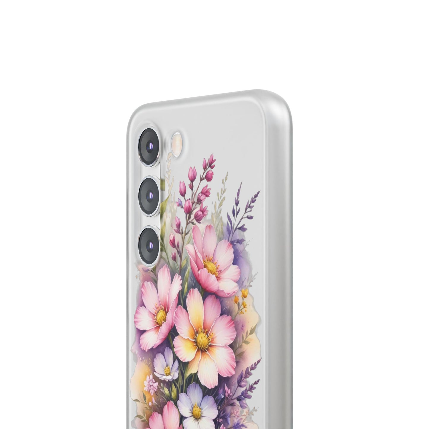 "Blossoming Beauty: Elegant Floral Flexi Phone Case"