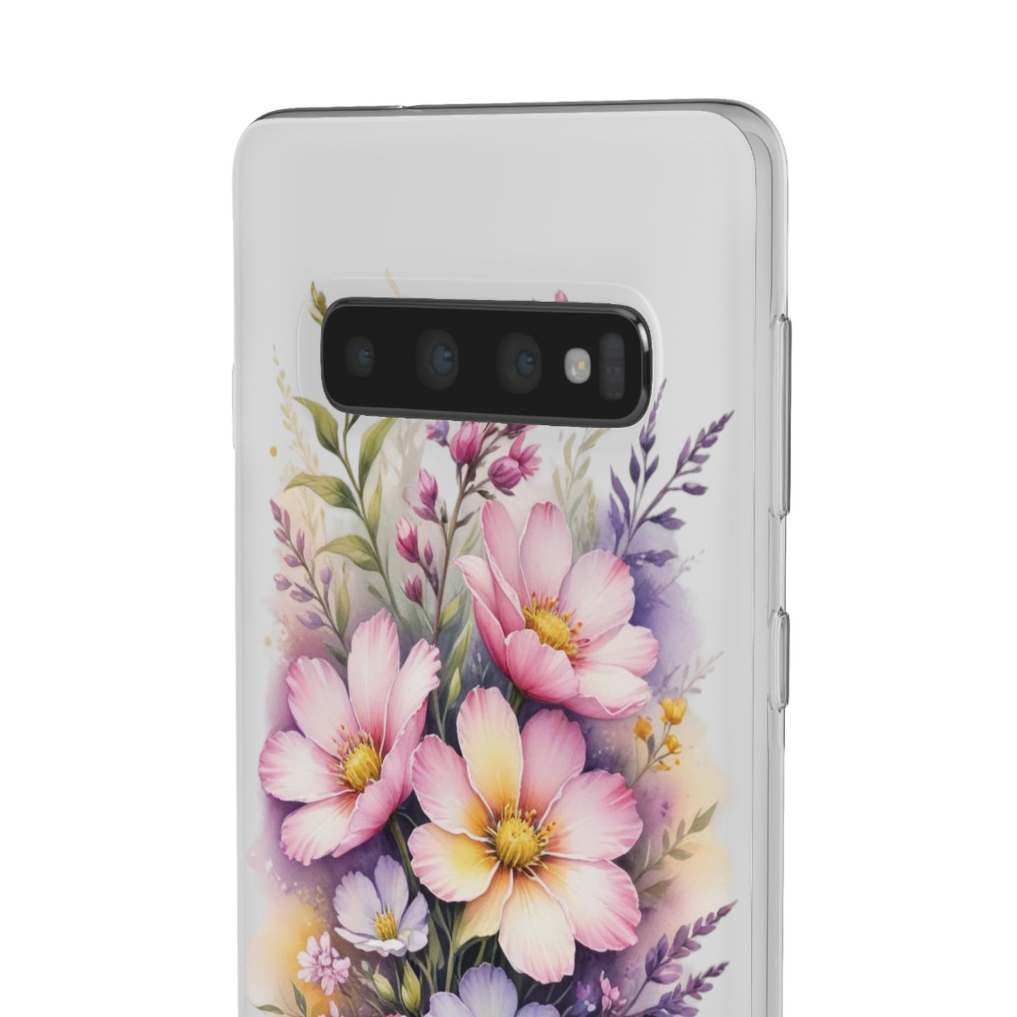 "Blossoming Beauty: Elegant Floral Flexi Phone Case"