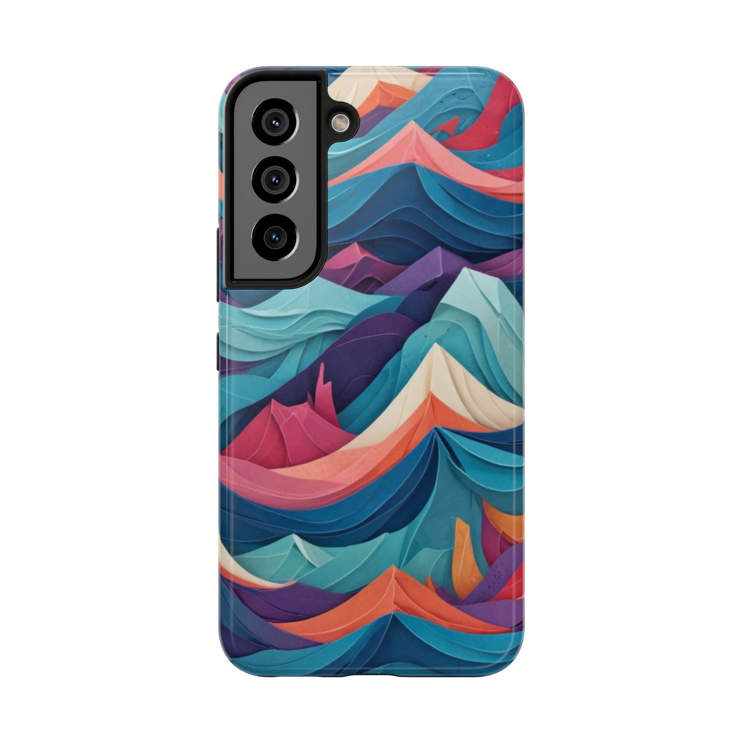 Aqua Turquoise Fabric Pattern –Tough Phone Case