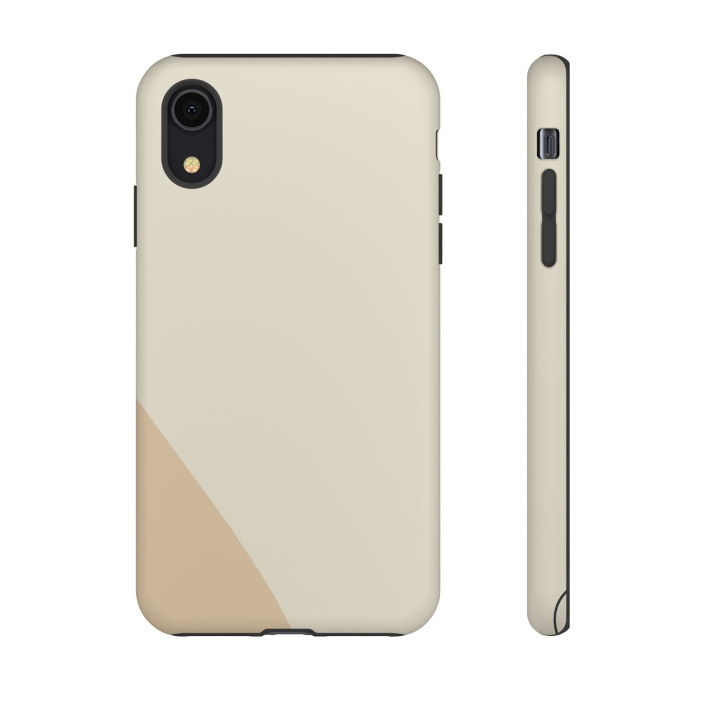 Minimalist Two-Tone Beige Tough Phone Case