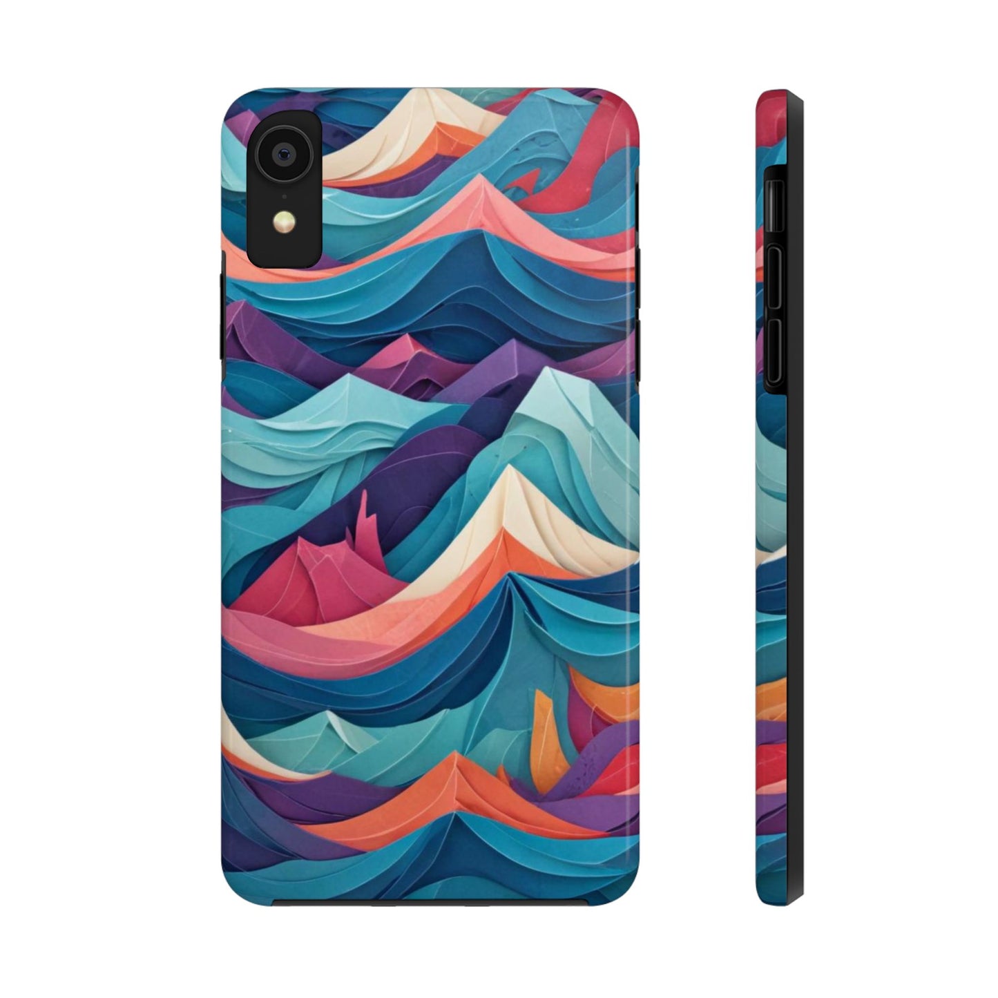 Aqua Turquoise Fabric Pattern –Tough Phone Case