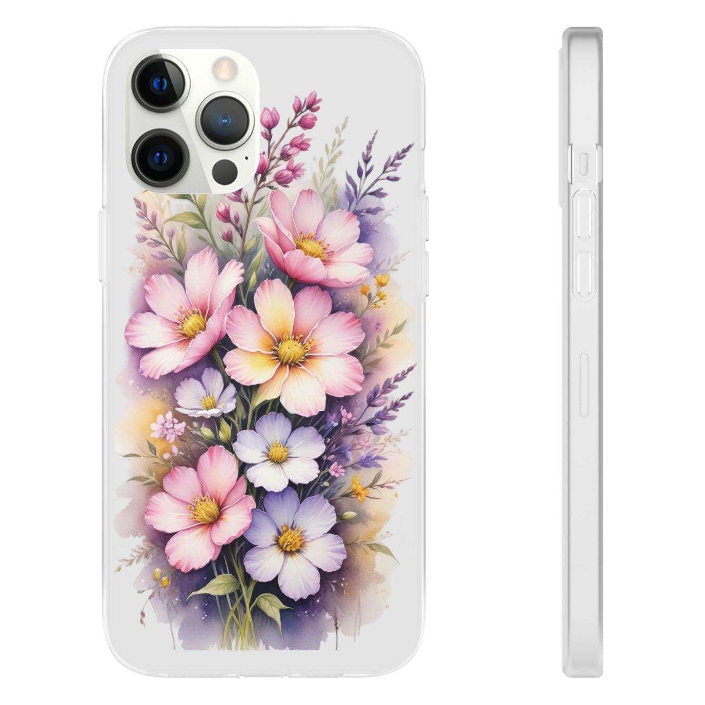 "Blossoming Beauty: Elegant Floral Flexi Phone Case"