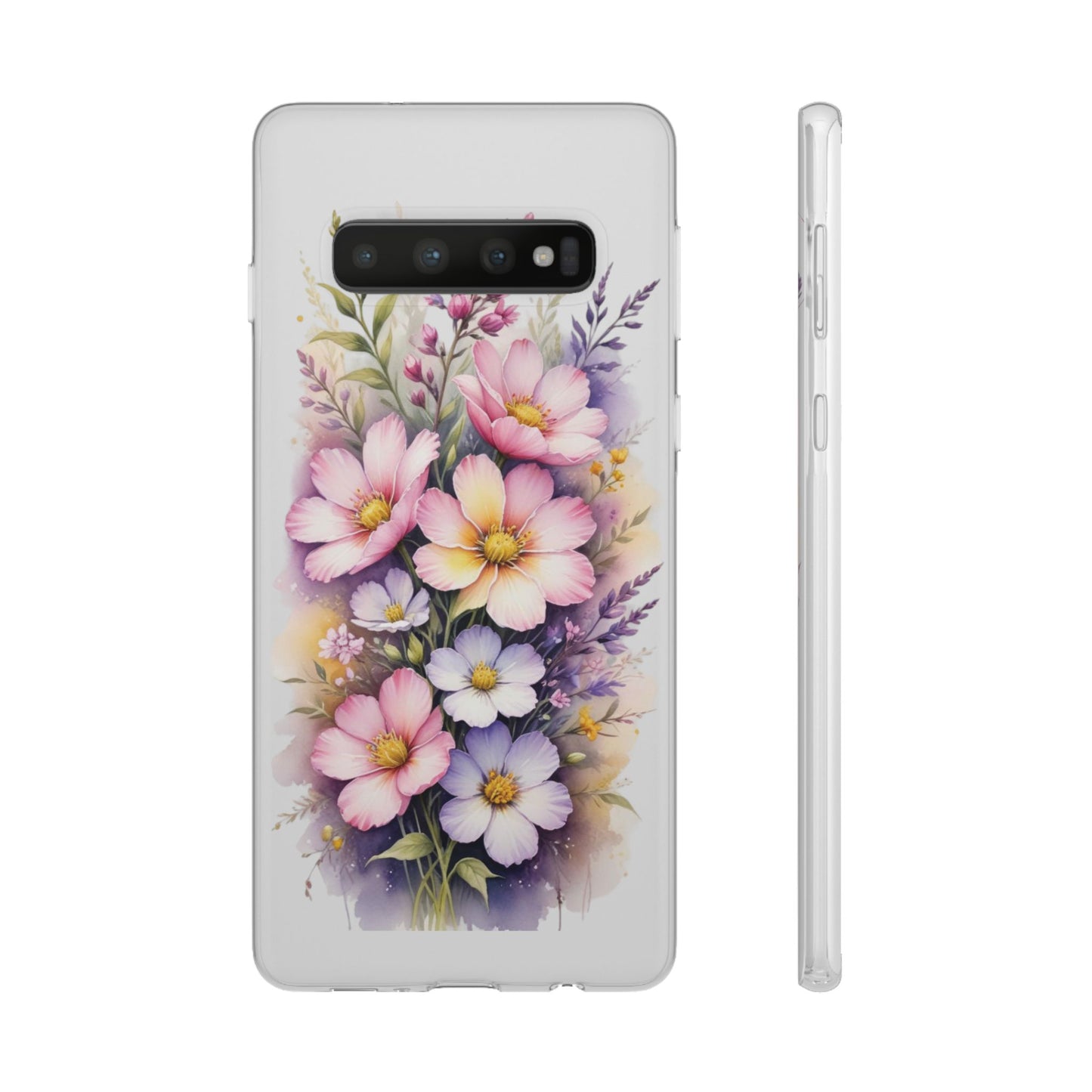 "Blossoming Beauty: Elegant Floral Flexi Phone Case"