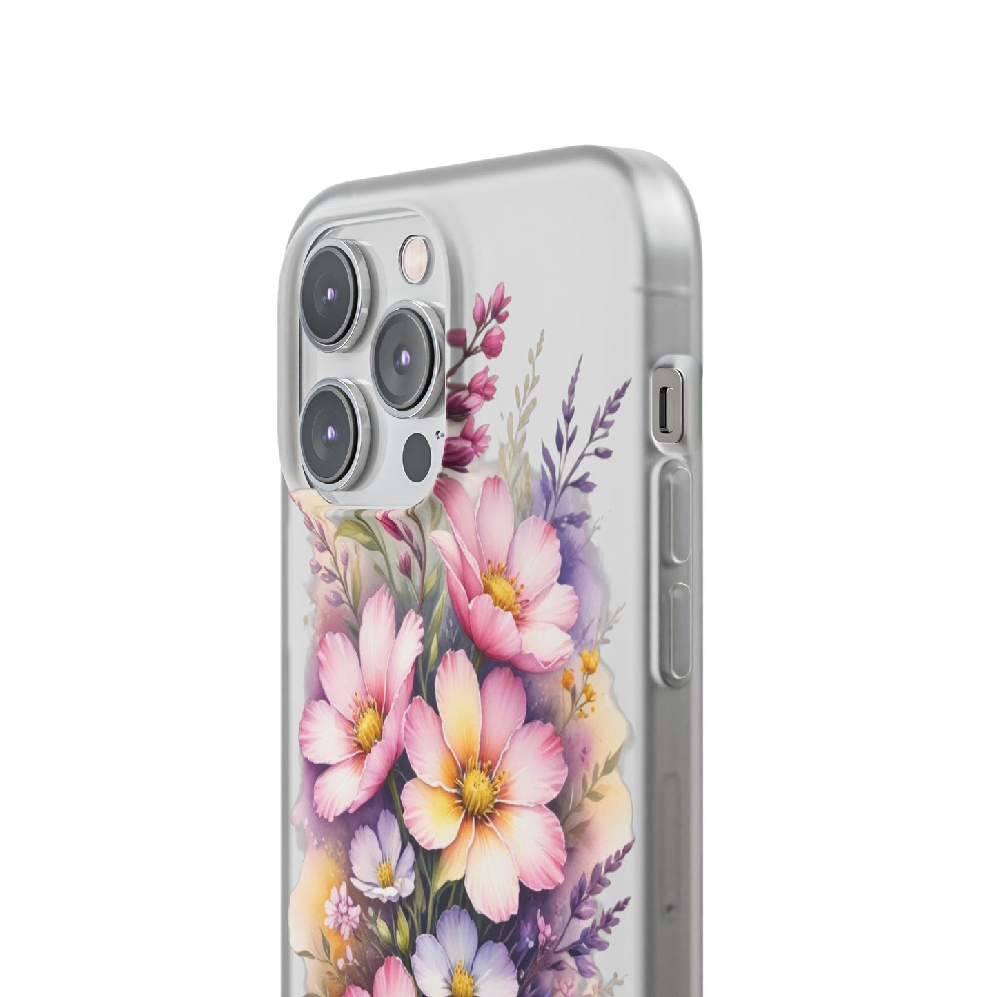 "Blossoming Beauty: Elegant Floral Flexi Phone Case"