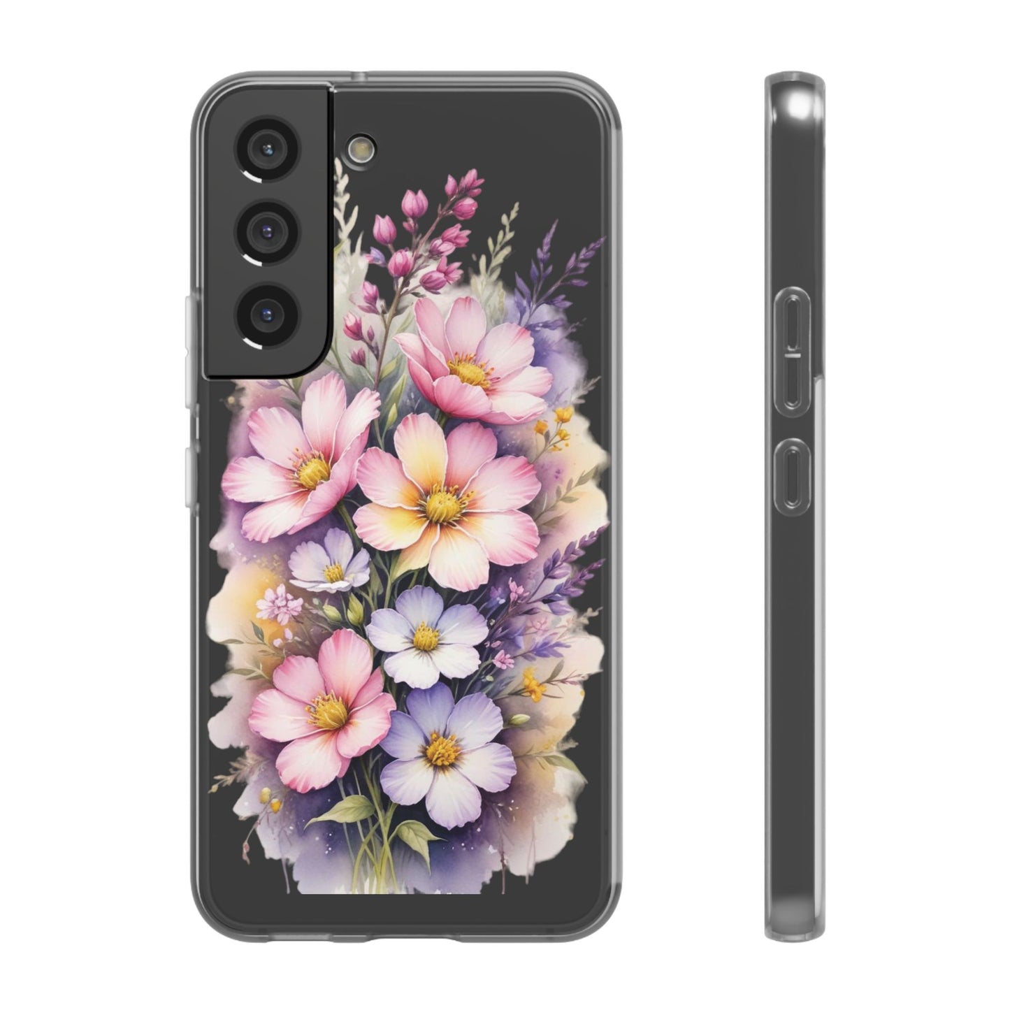 "Blossoming Beauty: Elegant Floral Flexi Phone Case"