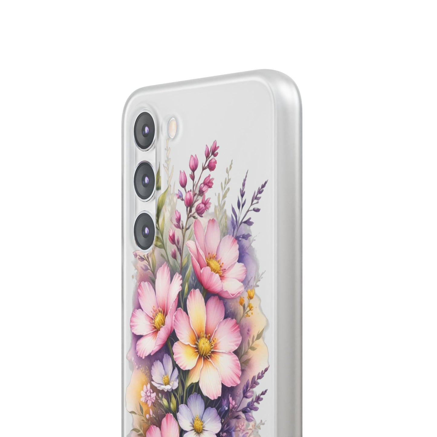 "Blossoming Beauty: Elegant Floral Flexi Phone Case"