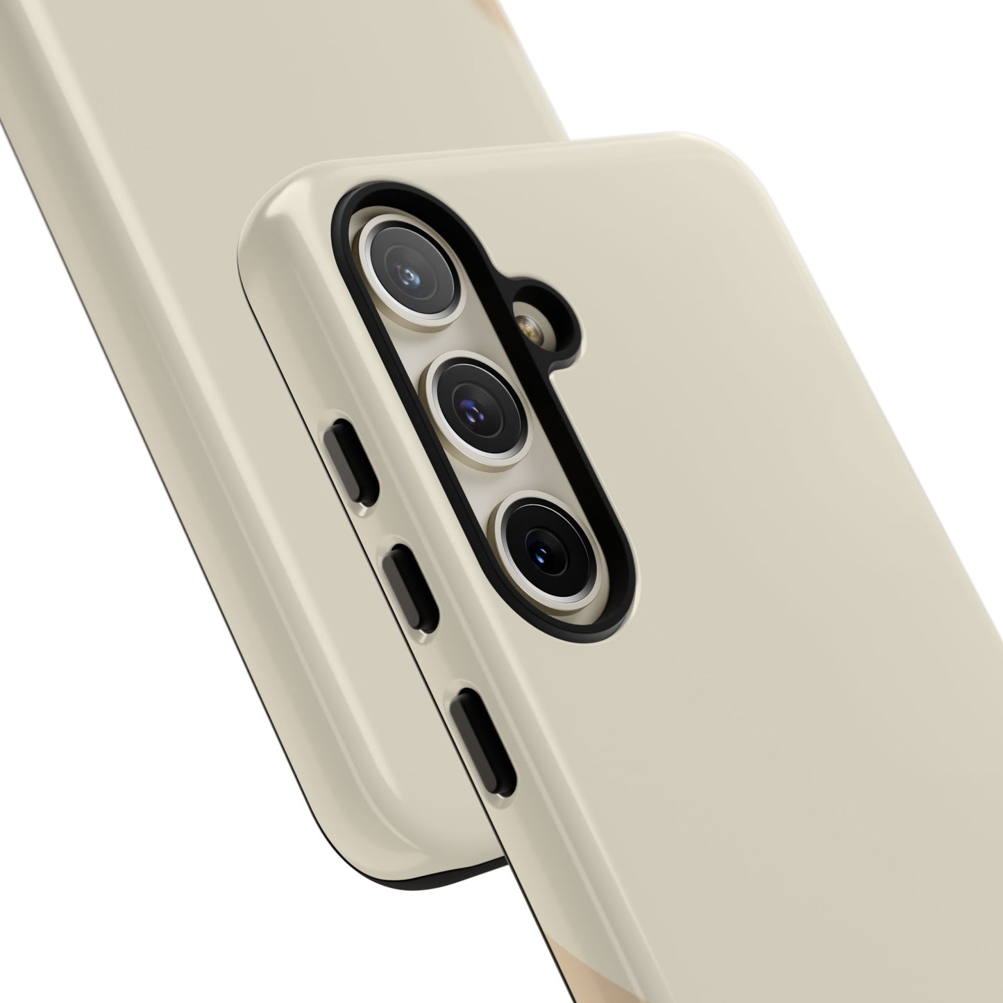 Minimalist Two-Tone Beige Tough Phone Case