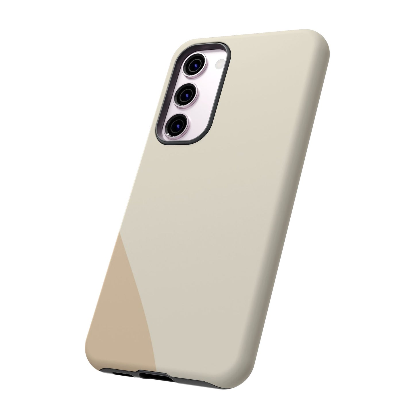 Minimalist Two-Tone Beige Tough Phone Case