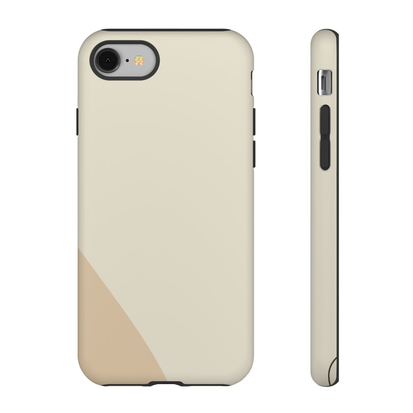 Minimalist Two-Tone Beige Tough Phone Case