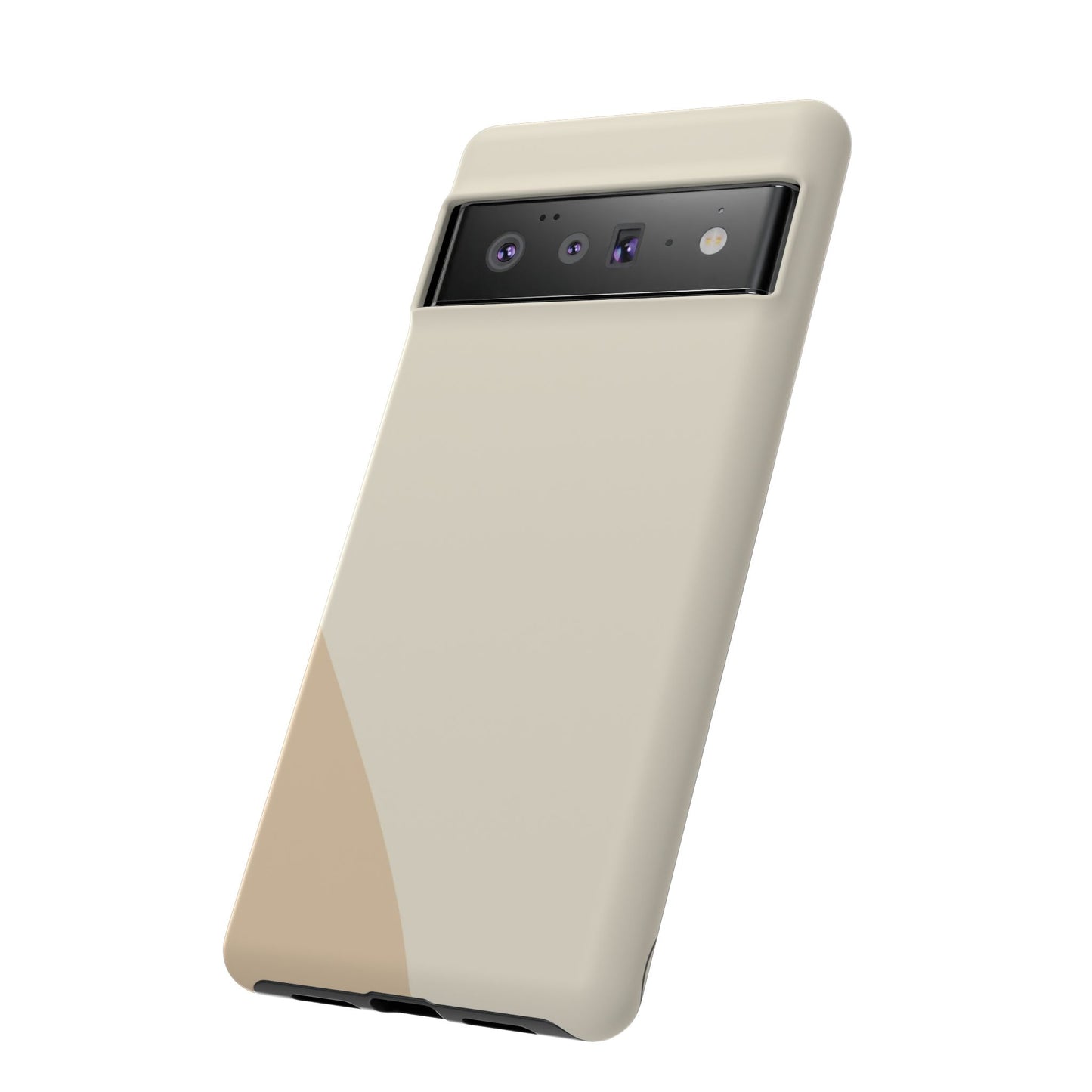 Minimalist Two-Tone Beige Tough Phone Case