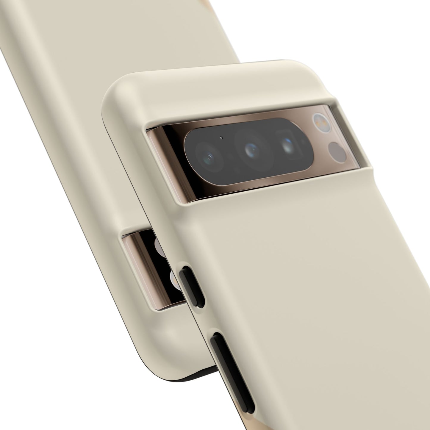 Minimalist Two-Tone Beige Tough Phone Case