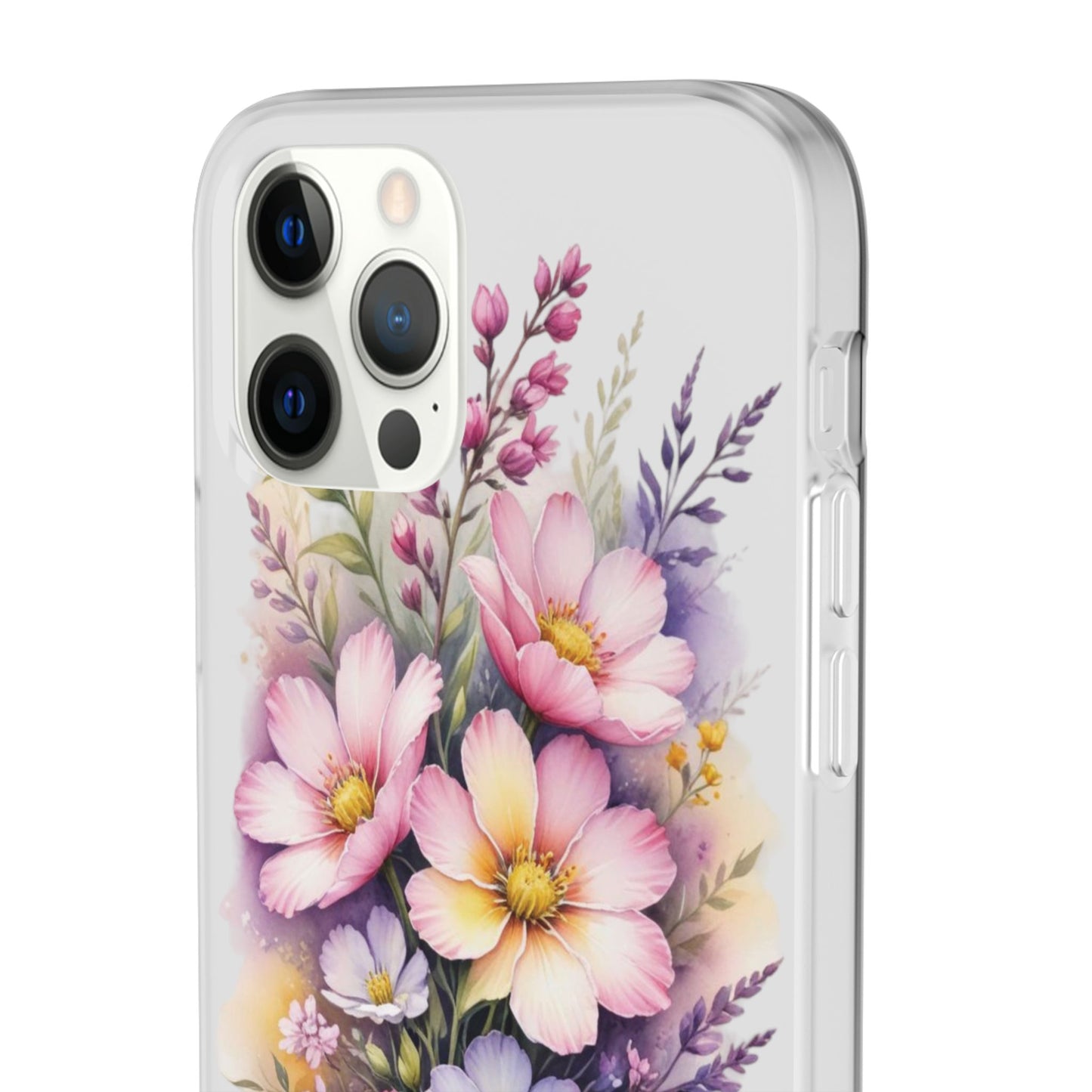 "Blossoming Beauty: Elegant Floral Flexi Phone Case"