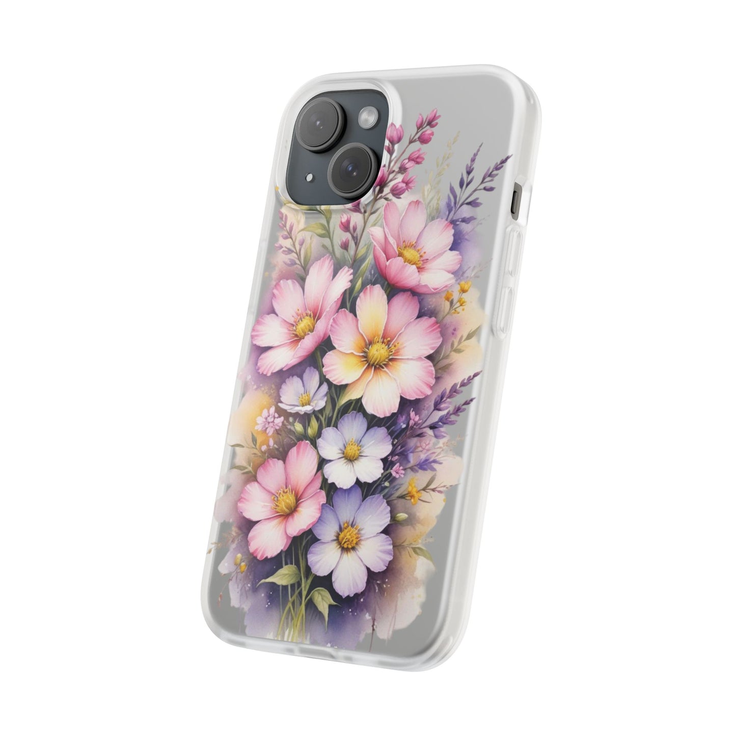 "Blossoming Beauty: Elegant Floral Flexi Phone Case"