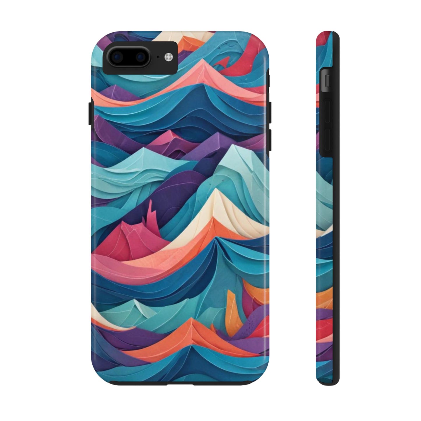 Aqua Turquoise Fabric Pattern –Tough Phone Case