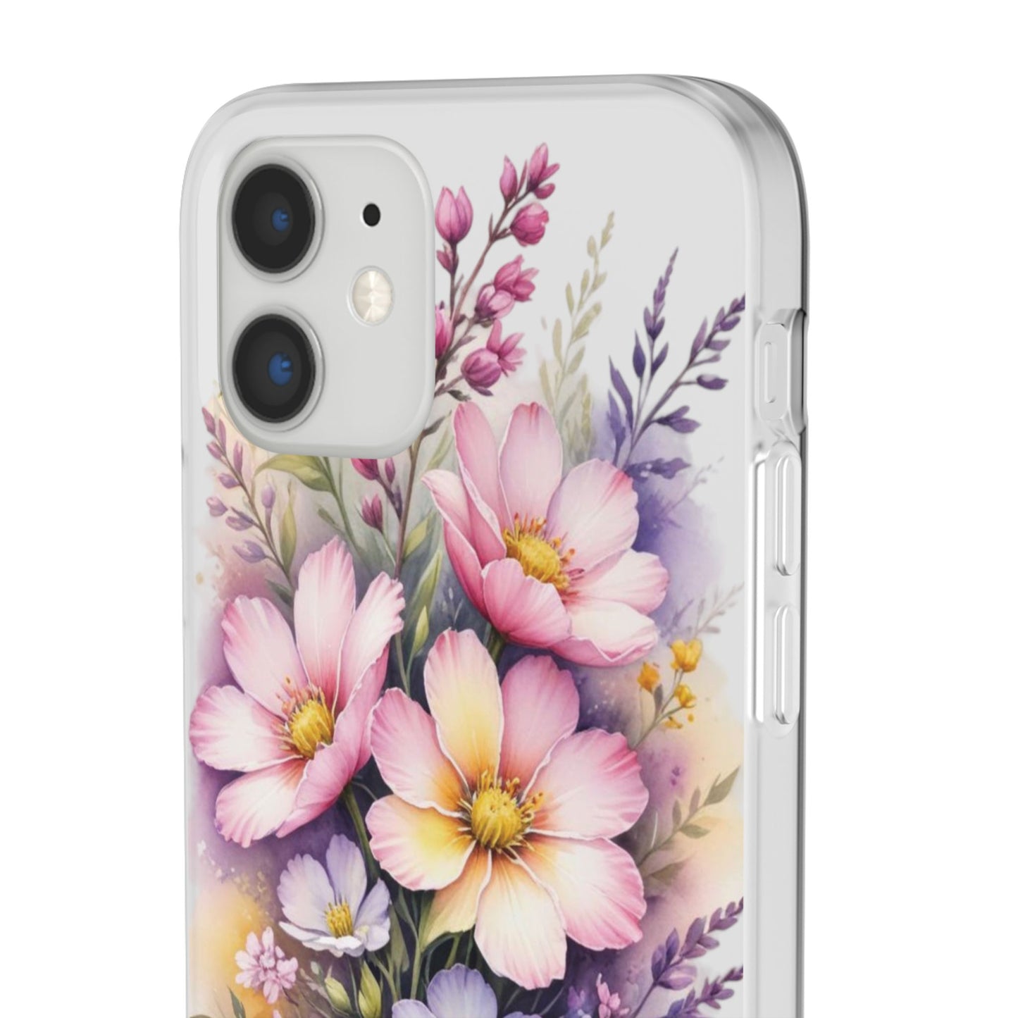 "Blossoming Beauty: Elegant Floral Flexi Phone Case"