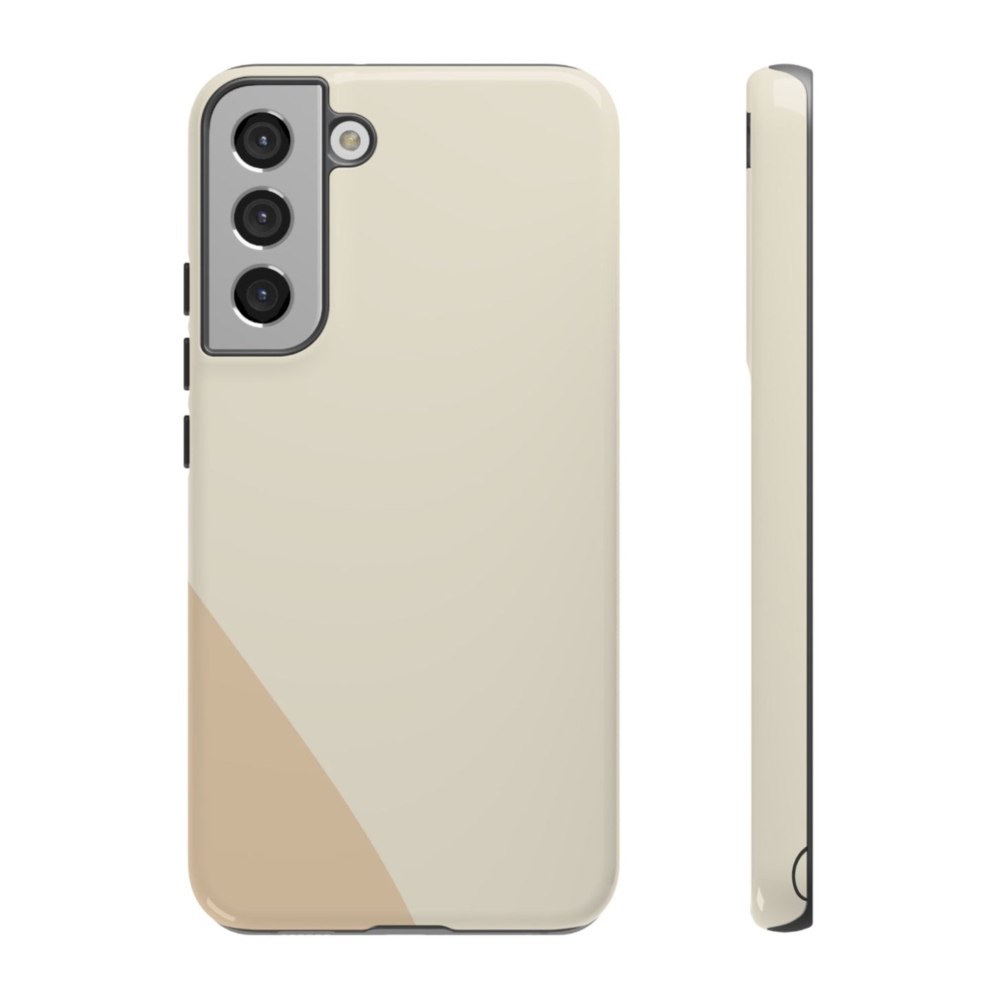 Minimalist Two-Tone Beige Tough Phone Case